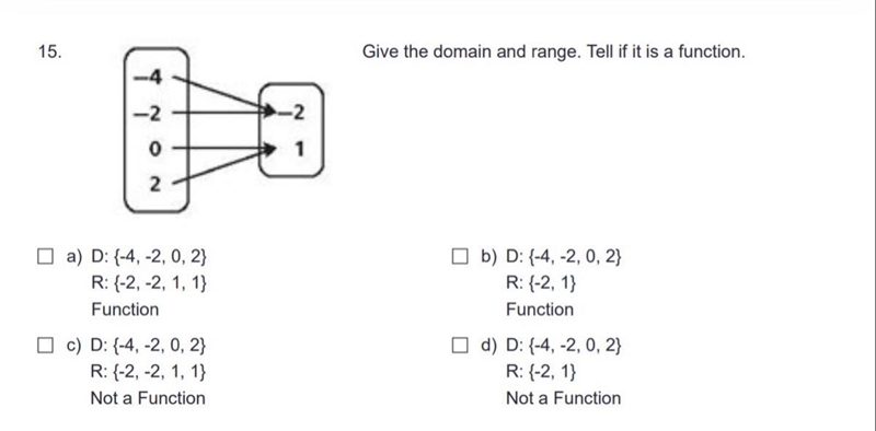 14. f(x)=2x+1 If f(x)=4 what is the value of x ? 15 . Give the domain and range . Tell-example-1