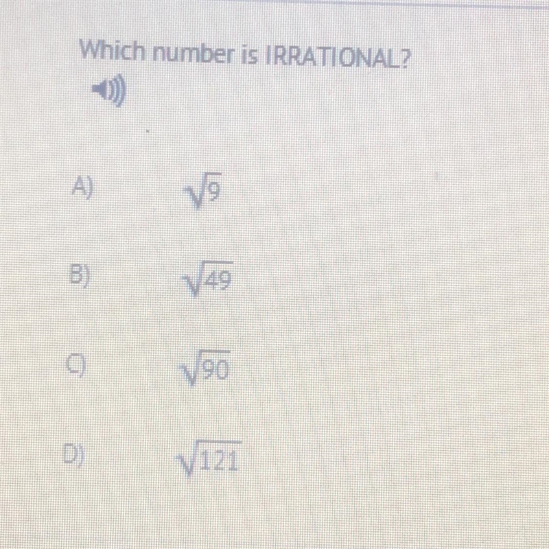 Which number is irrational-example-1