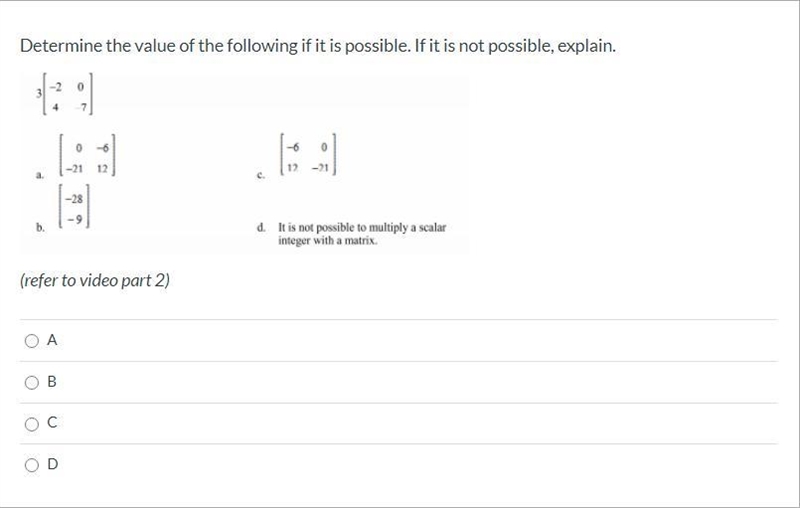 Please help! Correct answer only, please! The answer isn't C. Determine the value-example-1