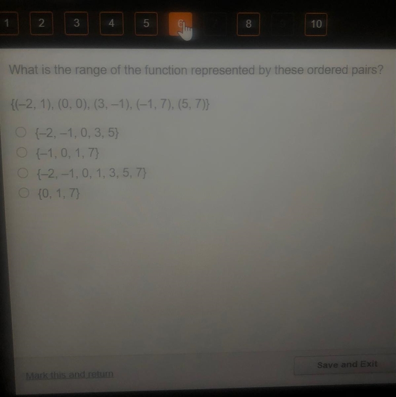 What is the range of the function represented by these ordered pairs?-example-1