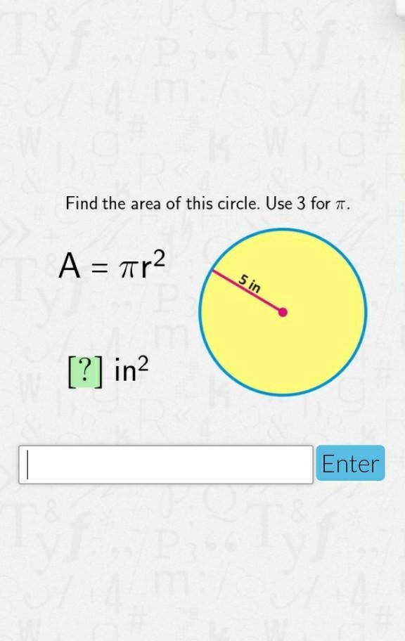 Find area of the circle. using 3 as pi ​-example-1