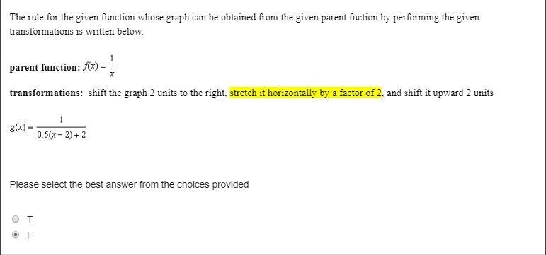 The rule for the given function whose graph can be obtained from the given parent-example-1