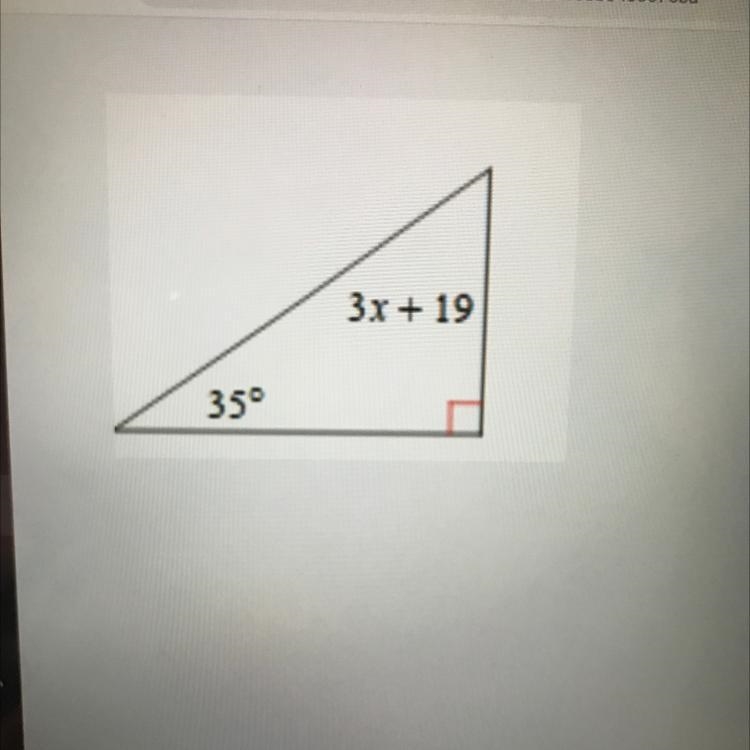 Solve for X the mini box in the corner is 90 degree angle-example-1