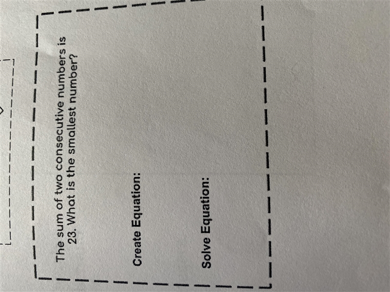 The sum of two consecutive numbers is 23. What is the smallest number?-example-1