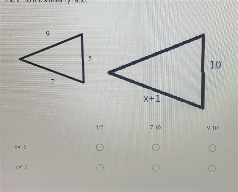 I just need help with similarity ratios. I don't understand how you get the ratios-example-1