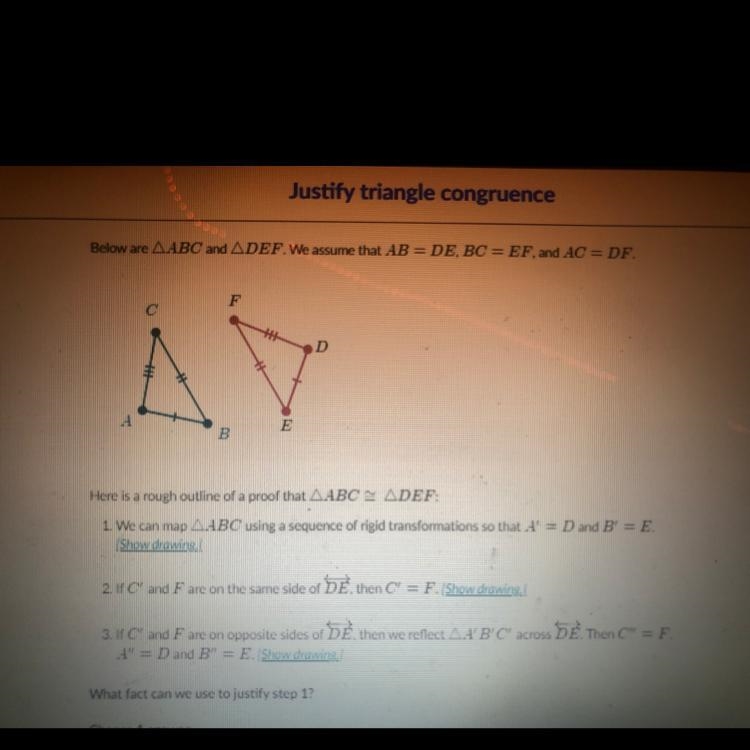 What fact can we use to justify step 1?-example-1