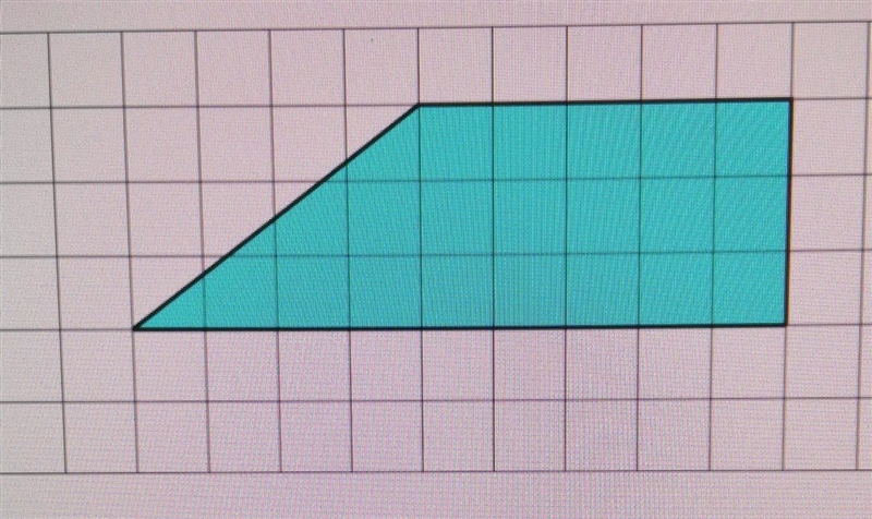 The trapezium is down on a centimetre grid find the area of the trapezium​-example-1