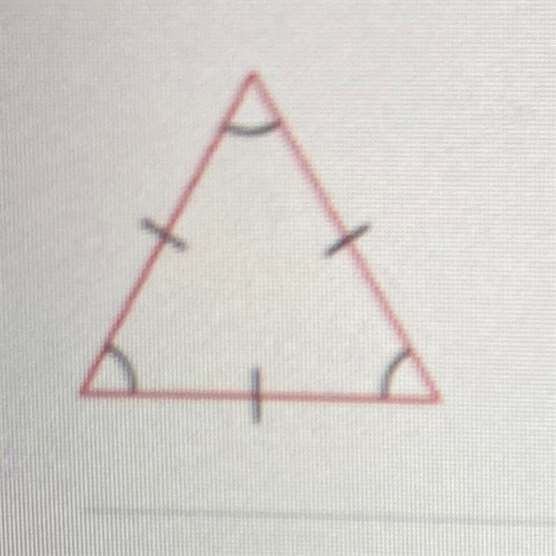 Classify the following triangle. Check all that apply. O A. Obtuse B. Equilateral-example-1