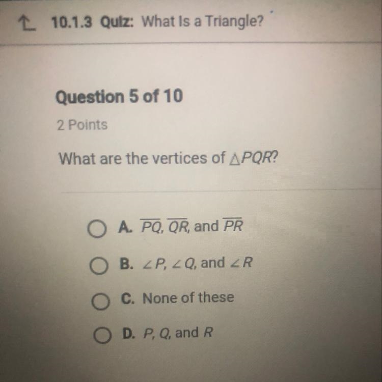 What are the vertices of POR?-example-1