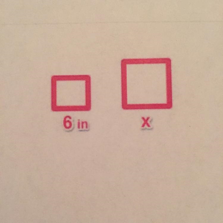 If the scale factor is 3/2 find the larger squares missing side’s-example-1