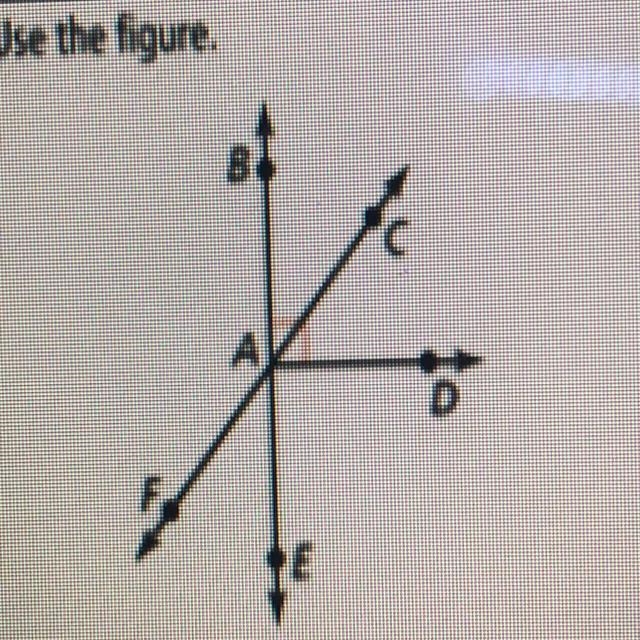 Name a pair of acute vertical angles-example-1