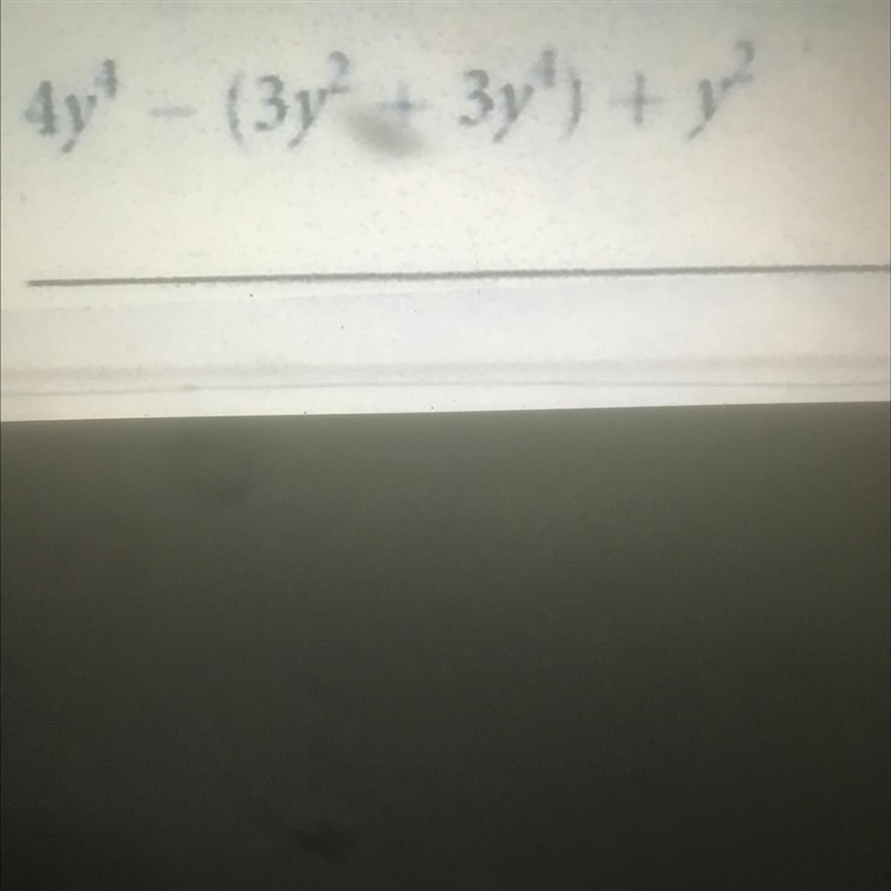 2 2 4 2 4y - (3y + 3y ) + y-example-1