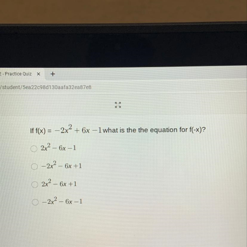 What is the equation for f(-x)-example-1