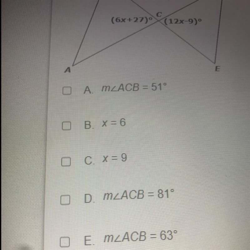 The last choice says x=4 . but pls help asap-example-1