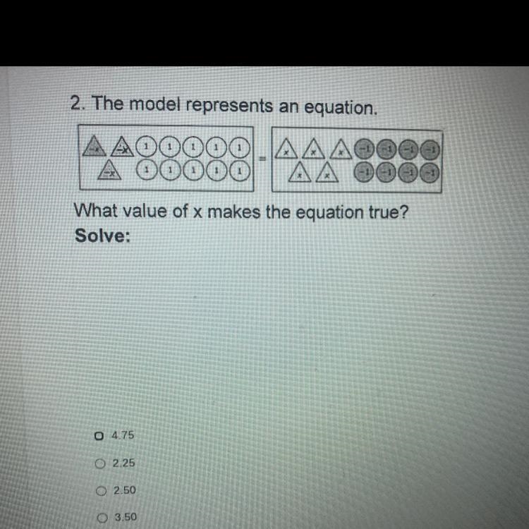 The model represents an equation.-example-1