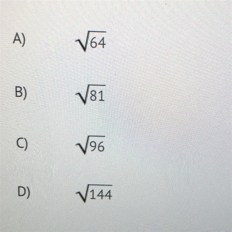 Which number is IRRATIONAL?-example-1