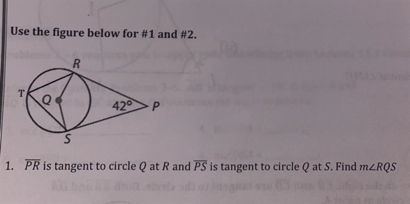 And question 2 is use your knowledge of central and inscribed angles to find M. Please-example-1