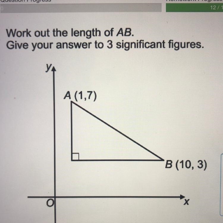 Work out the length of AB. Give your answer to 3 significant figures-example-1