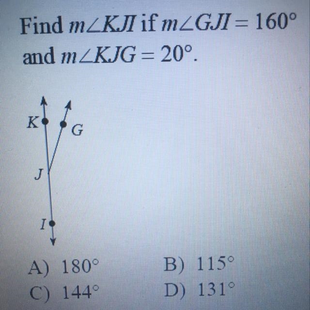 Solve Find mZKJI if mZGJI = 160° and mZKJG =20-example-1