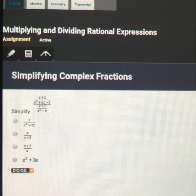 Simplify x+2/x^2x-3/x+2/x^2-x-example-1