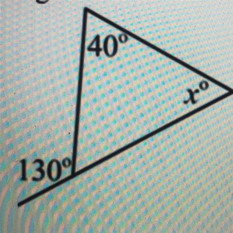 Pleasee need help!!Calculate the value of x in the diagram. A. 40° B. 50° C. 80° D-example-1