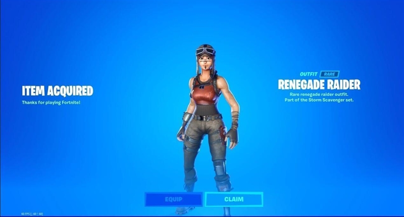 I Got renegade Raider From Fortnite For Free add me and like heart me if you want-example-1