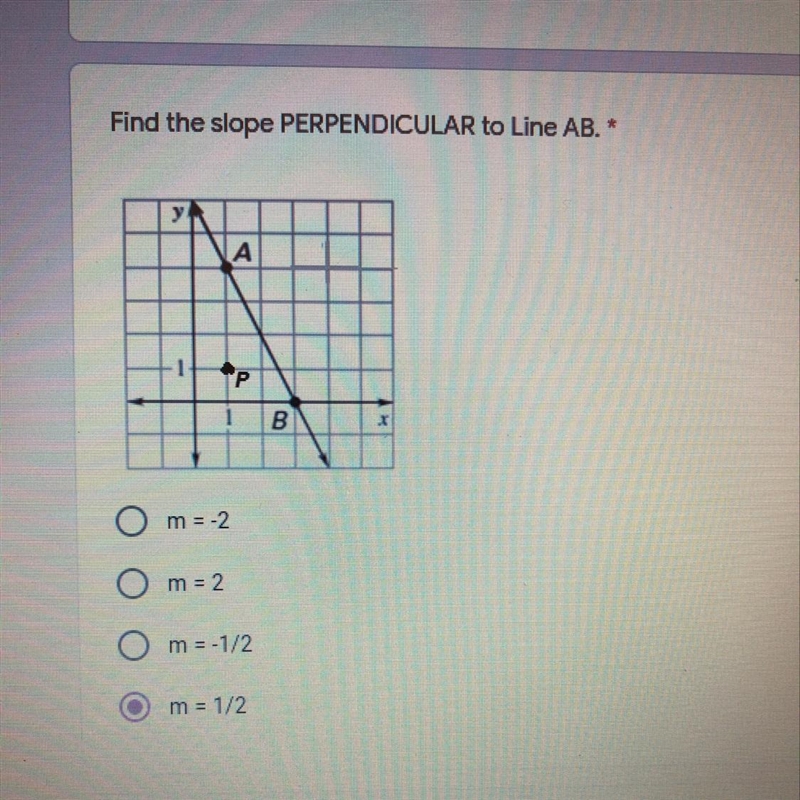 Find the slope PERPENDICULAR to line AB-example-1