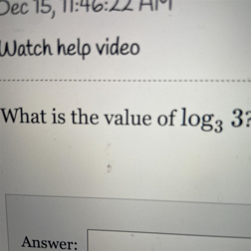 What is the value of log: 3 3-example-1