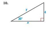 Find the value of each variable. Write your answer in simplest radical form.-example-1