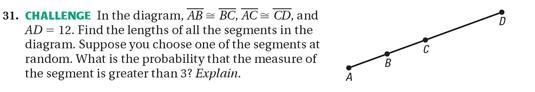 What is the probability that the measurement of the segment is greater than 3 !!!-example-1