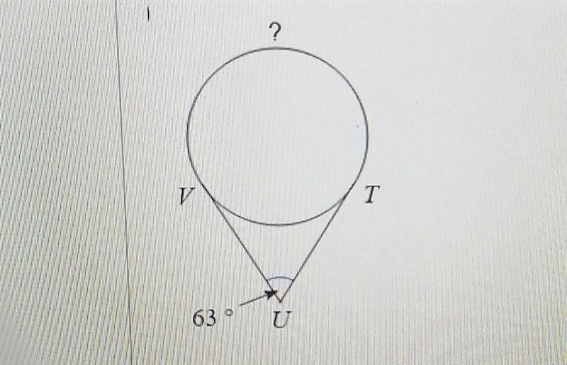 Find the measure of the arc indicated. The lines are tangent​-example-1