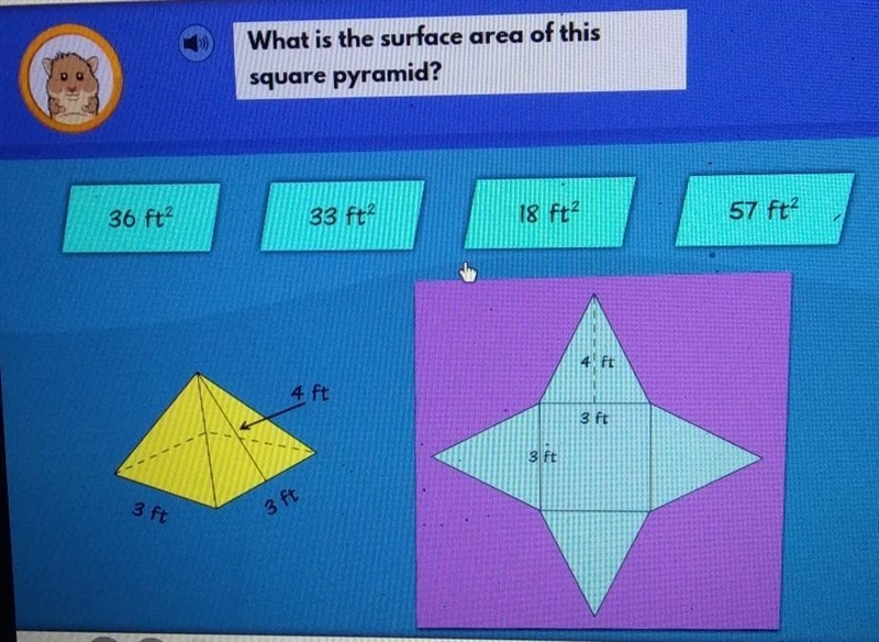 What is the surface area of the square pyramid (pic attached)​-example-1