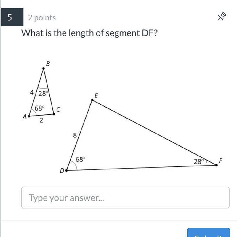 PLEASE HELP!! What is the length of segment DF-example-1