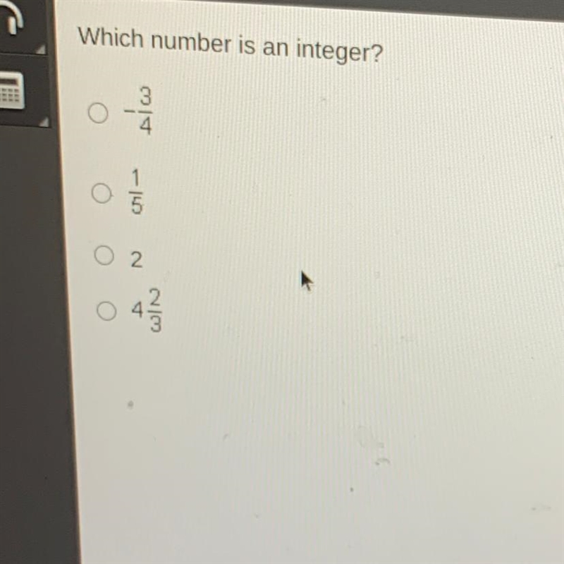 Which number is an integer? بنام O 2 4 نہ انت-example-1