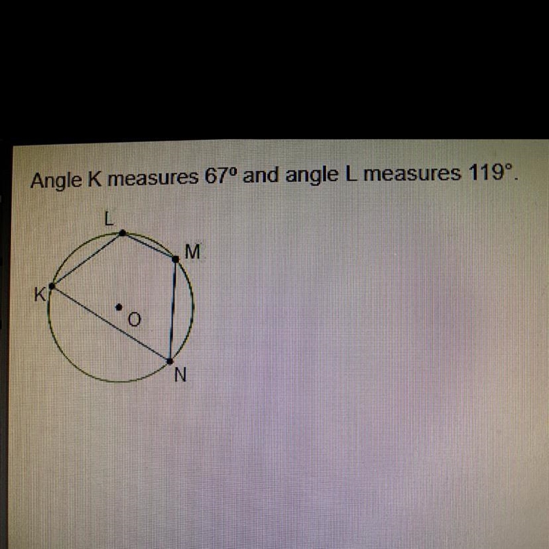 What are the measures of angles M and N? m m m m < M = 119° and m-example-1