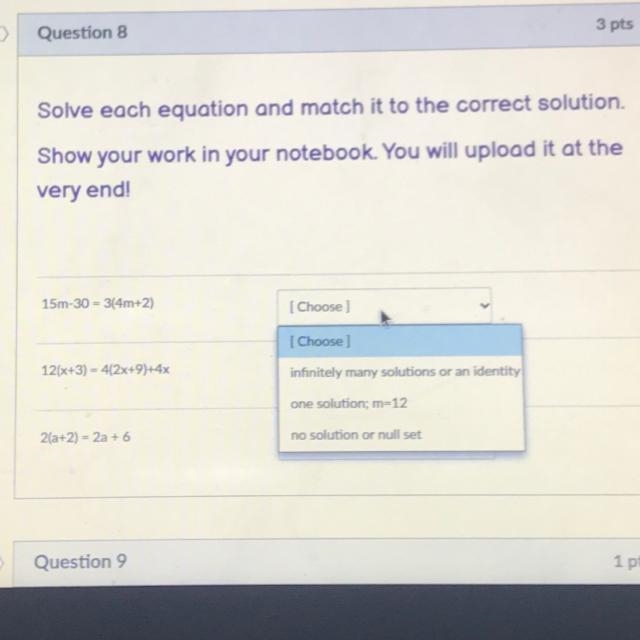 I need to match each equation with the right answers and I need to show my work for-example-1