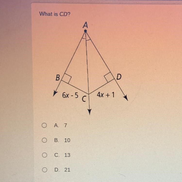 GEOMETRY HW HELP! What is CD?-example-1