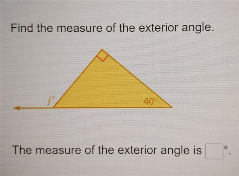 Find the measure of the exterior angle.​-example-1