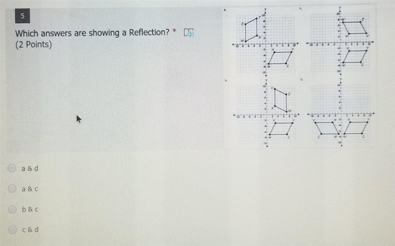 Which answers arr showing a Reflection?​-example-1