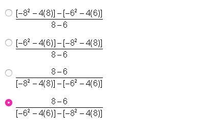 Which expression below gives the average rate of change of the function g(x) = -x-example-1