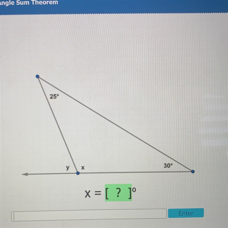 25° у х 30° х = [ ? 19-example-1