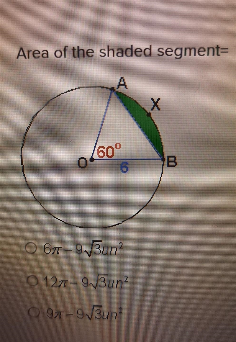 Area of the shaded segment= ​-example-1