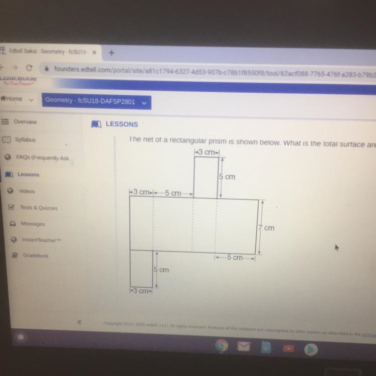 The net of a rectangular prism is shown below. What is the total surface area of this-example-1