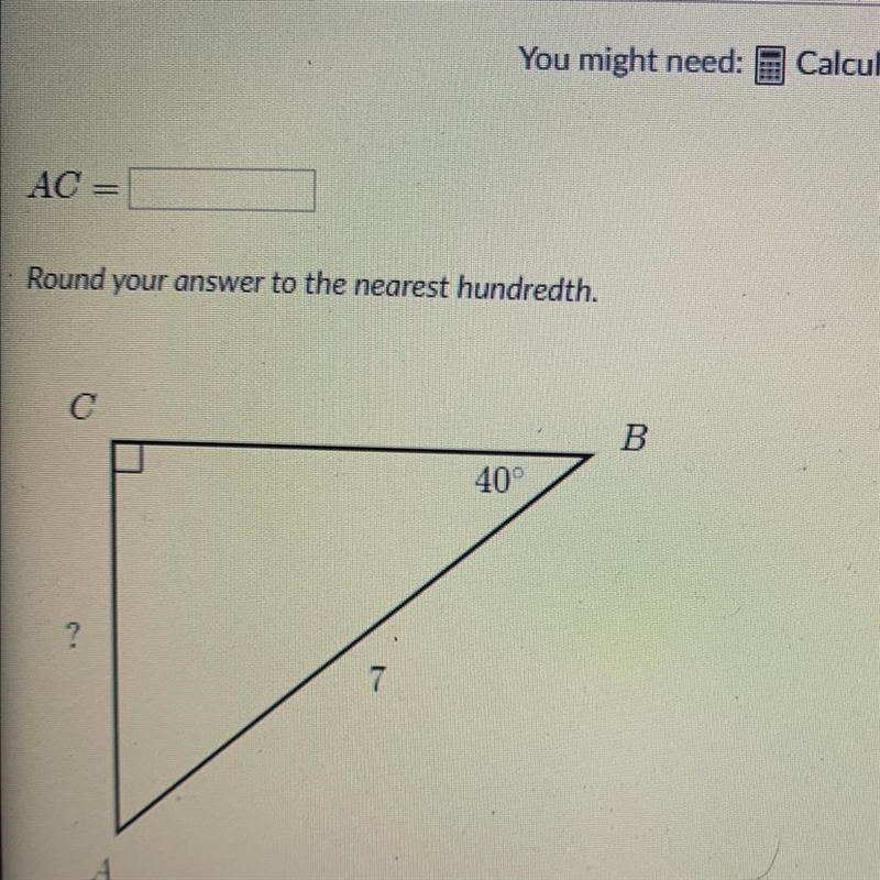 Solve for a side in right triangles-example-1