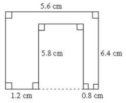 Find the perimeter and the area of the composite shape..-example-1