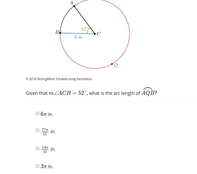 Examine the diagram of circle C. Points A, B, and Q are on circle C. Given that m-example-1