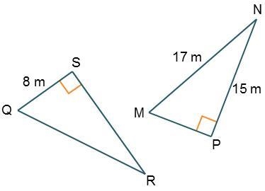 What is the area of △MNP? A. 40 m2 B. 60 m2 C. 68 m2 D. 127.5 m2-example-1