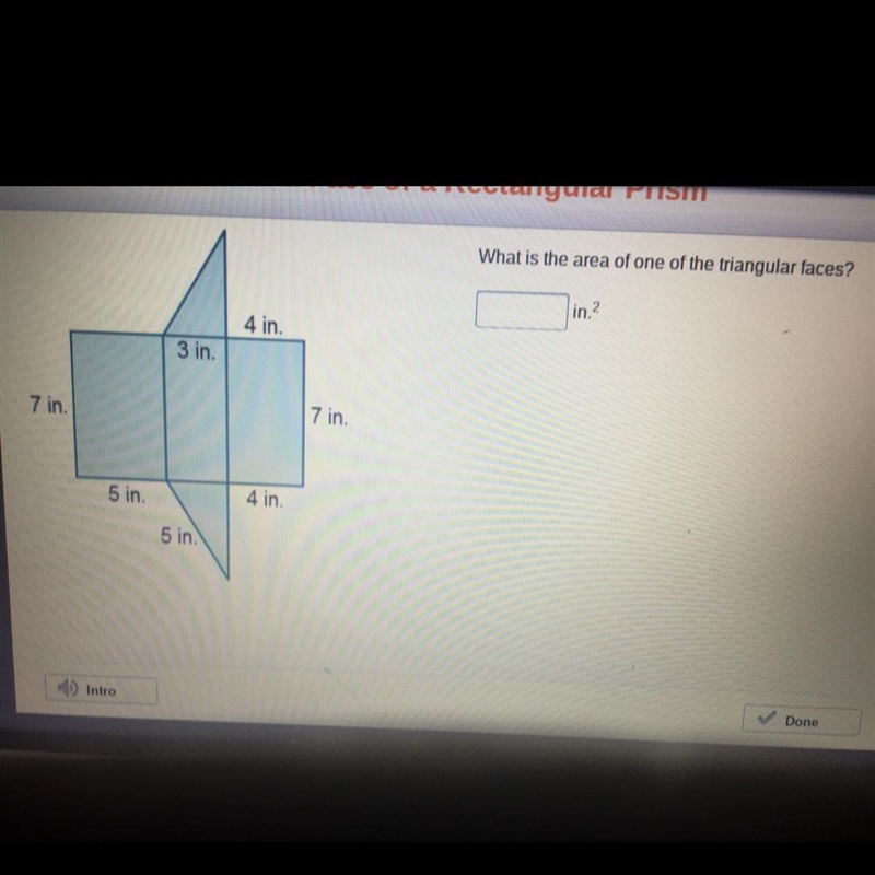 URGENT! PLEASE HELP!!!! What is the area of one of the triangular faces?-example-1