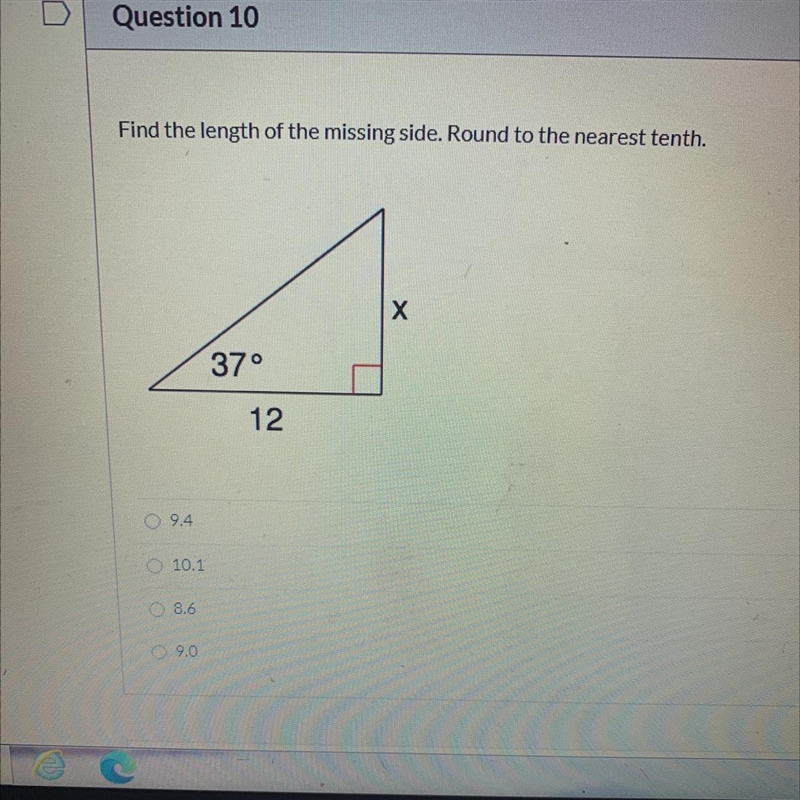 Find the side indicated by the variable. Round to the nearest tenth. PLEASE HELP-example-1