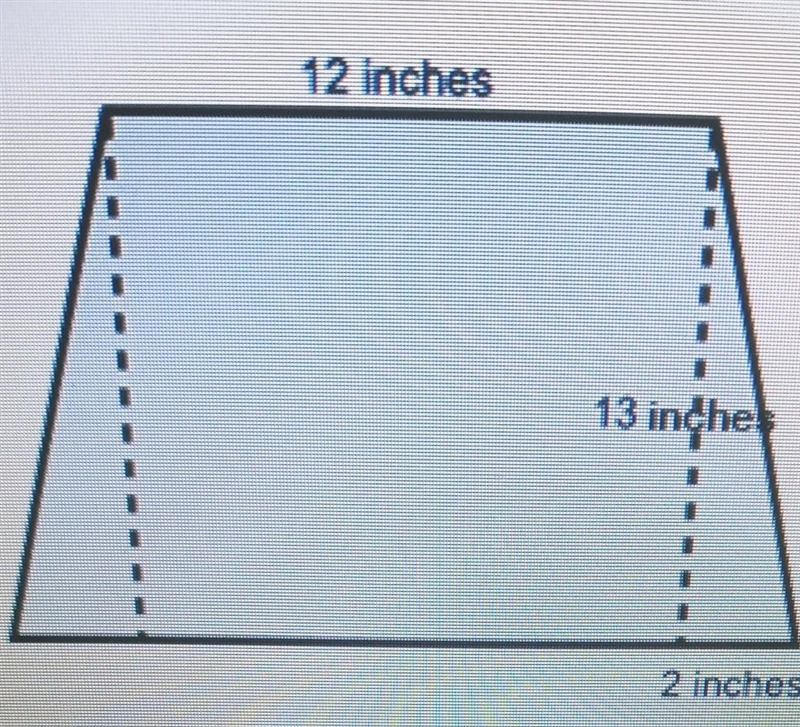 On a boat, a cabin's window is in the shape of an isosceles trapezoid, as shown below-example-1